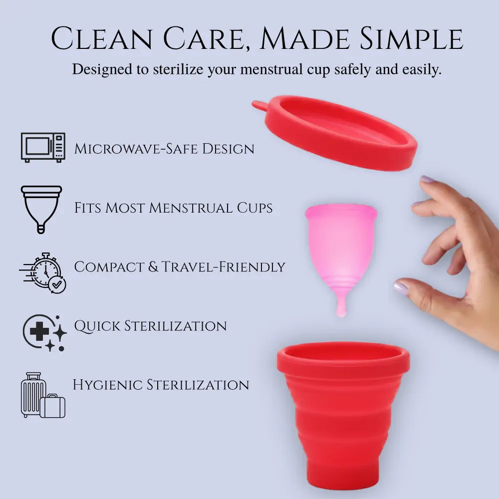 Plowsh Menstrual Cup Sterilizer – Microwave-Safe Silicone Cup