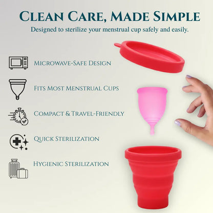 Complete Period Comfort Kit | Menstrual Cup, Sterilizer, Relaxation Bath Salt & Herbal Femme Balance Tea
