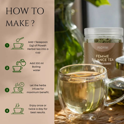 Plowsh Femme Balance Tea – Herbal Tea for Hormone Balance & Women’s Wellness