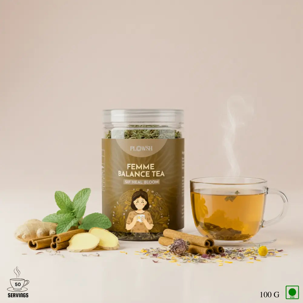 Plowsh Femme Balance Tea – Herbal Tea for Hormone Balance & Women’s Wellness