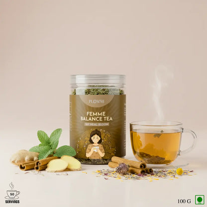 Plowsh Femme Balance Tea – Herbal Tea for Hormone Balance & Women’s Wellness