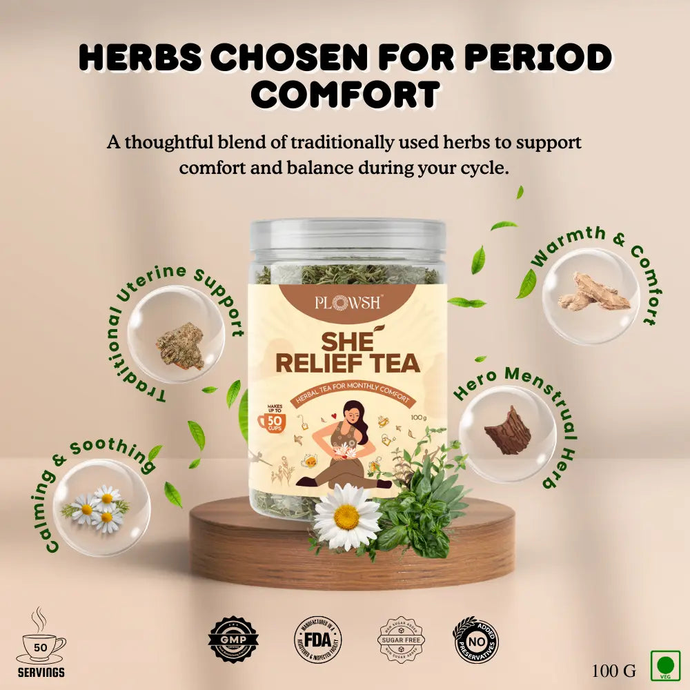 She Relief Tea – Herbal Tea for Period Comfort