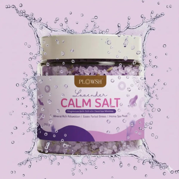 Lavender Calm Salt – Dead Sea Mineral Bath Salt for Period Self-Care & Relaxation (350g)