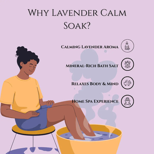 Lavender Calm Salt – Dead Sea Mineral Bath Salt for Period Self-Care & Relaxation (350g)